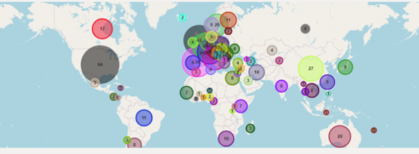 Carte  des collaborations